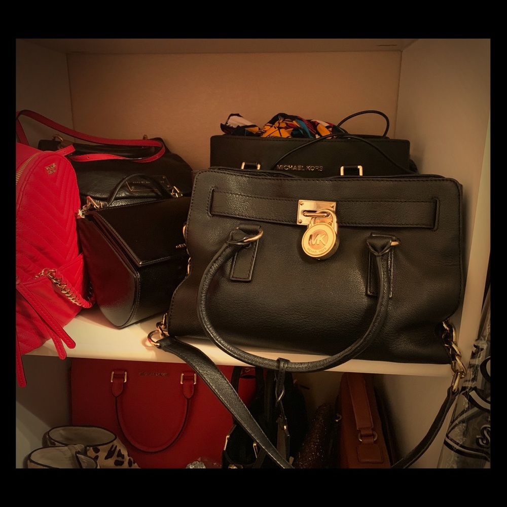 Michael Kors Black Leather Shoulder Bag